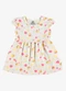 Rovi Kids - Vestido Infantil Meia Malha Estampado Rosa - variação: Bege
