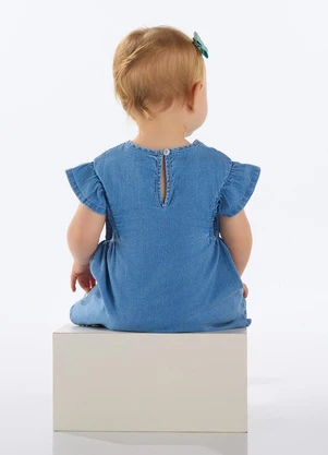 Quimby - Vestido Jeans Bebê Menina Azul - QUIMBY