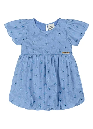 Quimby - Vestido Laise Bebê Menina Azul - QUIMBY