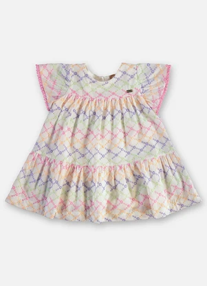 Up Baby - Vestido Laise Forrado Bebê Bege - UP BABY