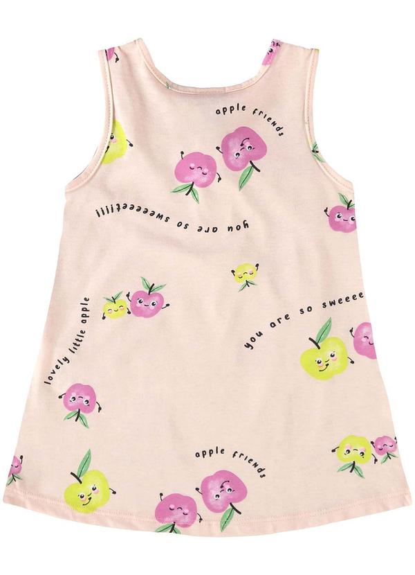 Bee Loop - Vestido para Bebê em Meia Malha Rosa 2