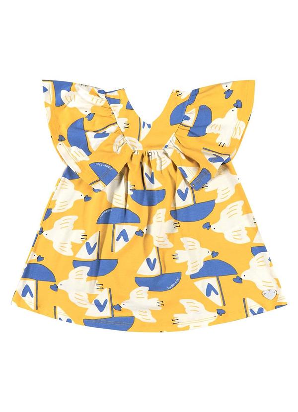 Quimby - Vestido para Bebê Menina Amarelo 2