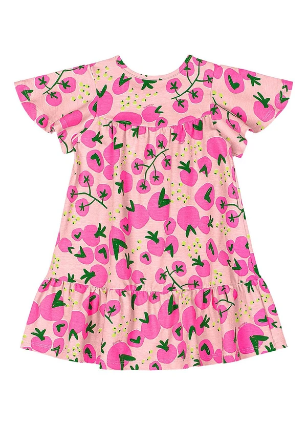 Quimby - Vestido Tomates Bebê Menina Rosa 2