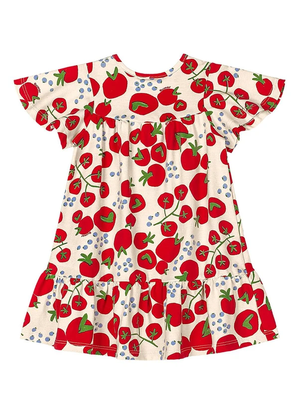 Quimby - Vestido Tomates Bebê Menina Vermelho 3