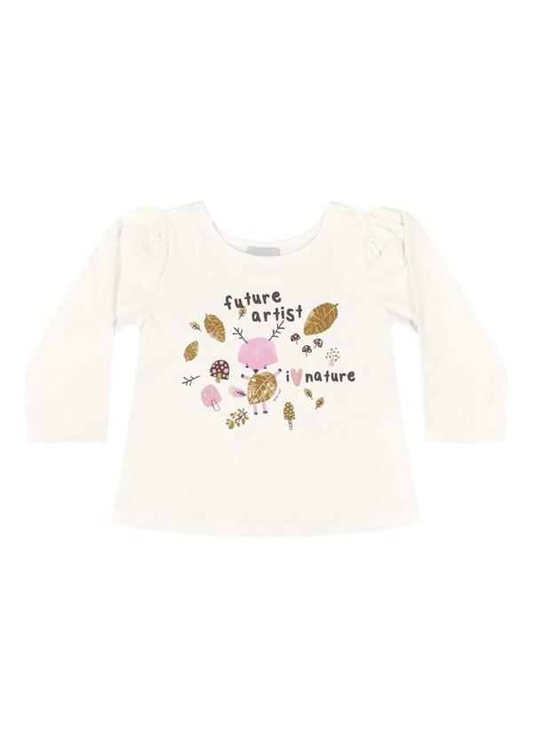 Quimby - Blusa Manga Longa para Bebê Bege 3