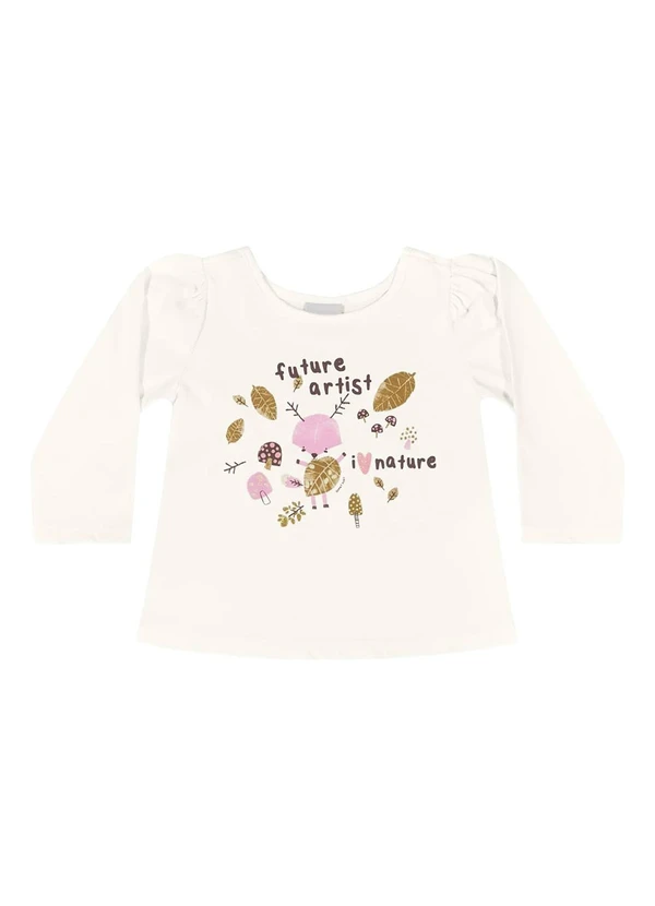 Quimby - Blusa Manga Longa para Bebê Bege 3