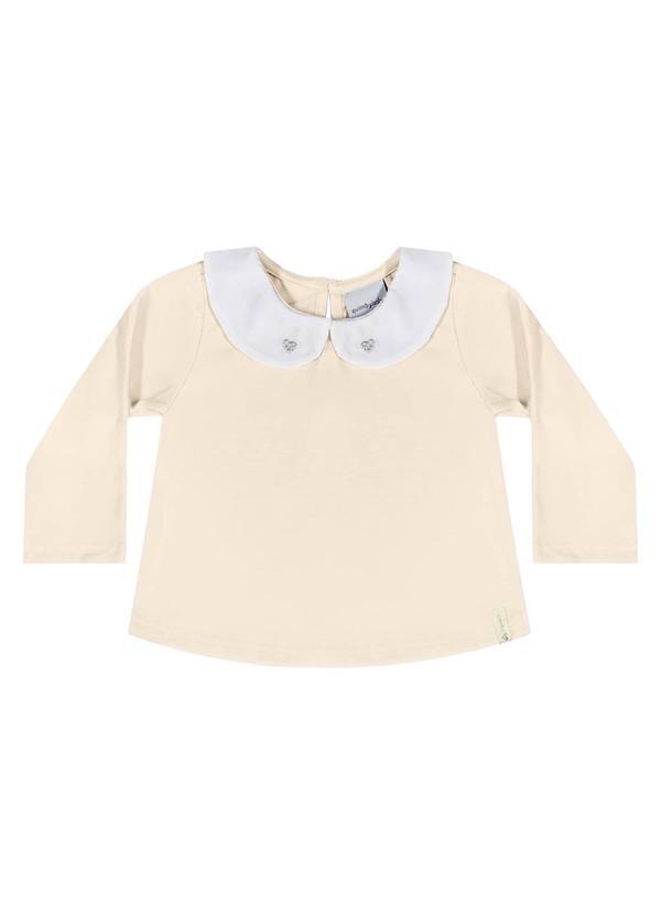 Quimby - Blusa Manga Longa para Bebê Menina Bege
