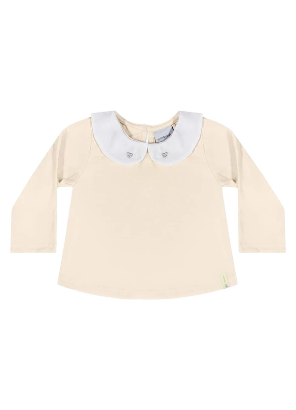 Quimby - Blusa Manga Longa para Bebê Menina Bege