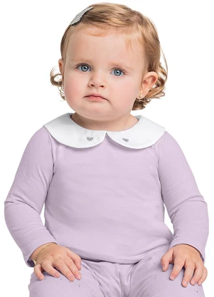 Quimby - Blusa Manga Longa para Bebê Menina Roxo - QUIMBY