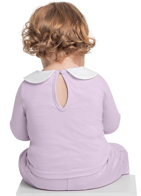Quimby - Blusa Manga Longa para Bebê Menina Roxo 2