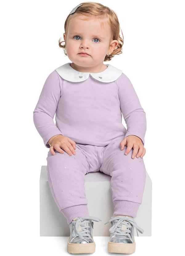 Quimby - Blusa Manga Longa para Bebê Menina Roxo 3