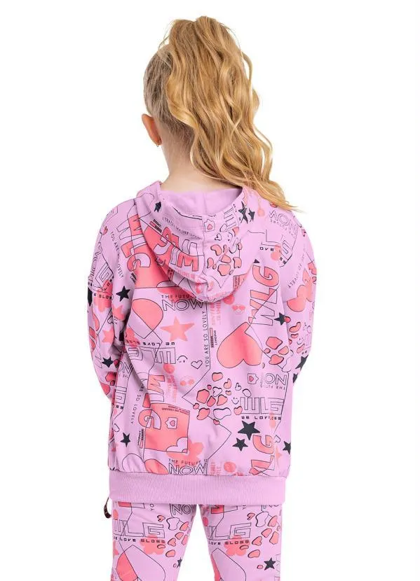 Gloss - Blusão Menina Oversized em Molecotton Rosa 2