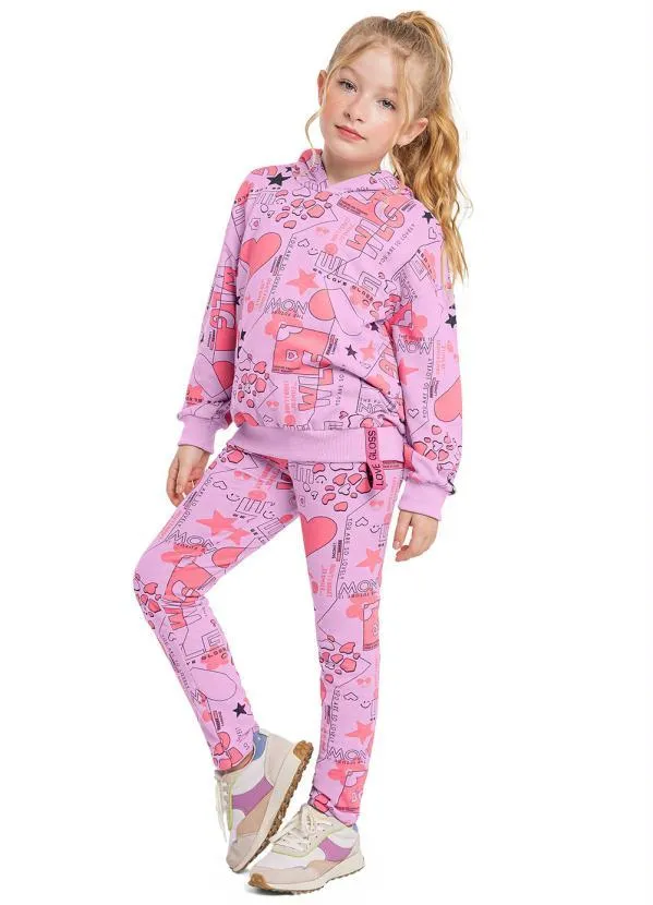 Gloss - Blusão Menina Oversized em Molecotton Rosa 3