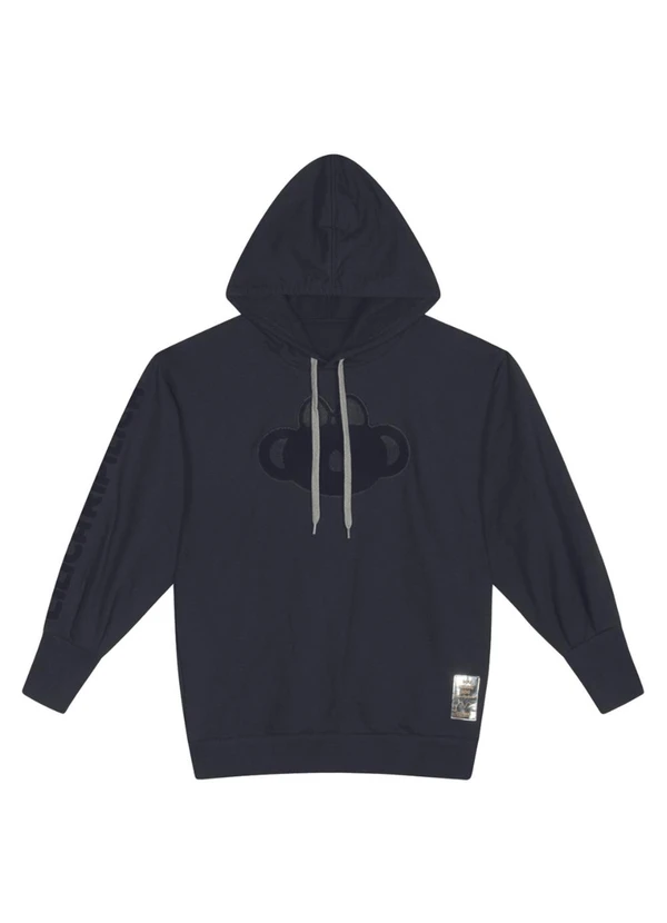 Lilica Ripilica - Blusão Moletom com Capuz Feminino Preto