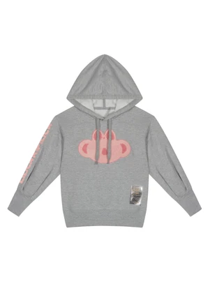 Lilica Ripilica - Blusão Moletom com Capuz Infantil Feminino Cinza - LILICA RIPILICA