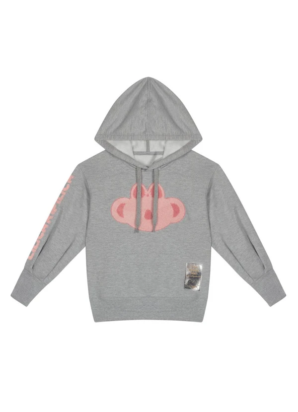 Lilica Ripilica - Blusão Moletom com Capuz Infantil Feminino Cinza