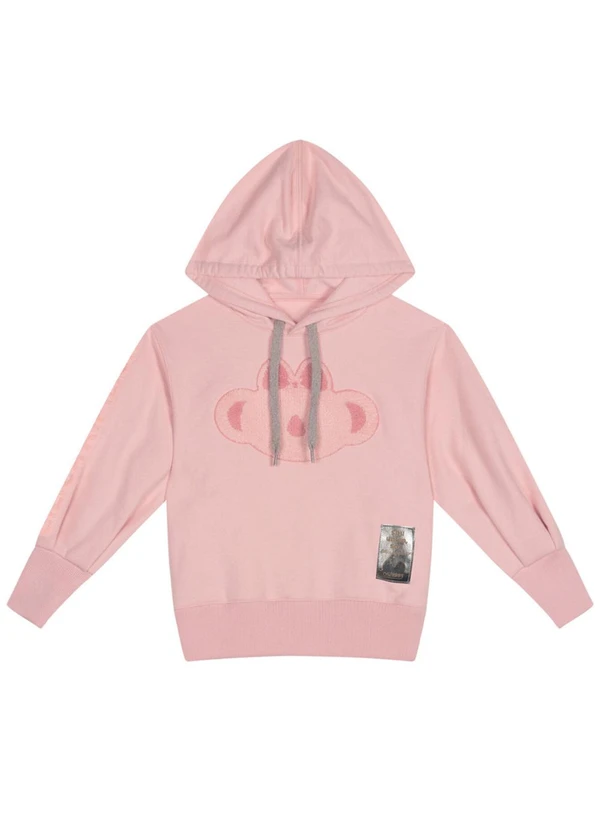 Lilica Ripilica - Blusão Moletom com Capuz Infantil Feminino Rosa
