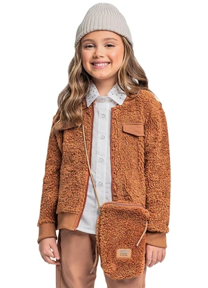 Quimby - Bolsa com Pelinhos para Menina Marrom - QUIMBY