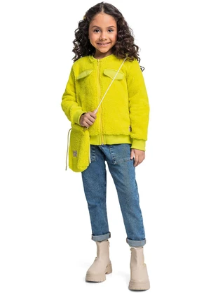Quimby - Bolsa com Pelinhos para Menina Verde - QUIMBY
