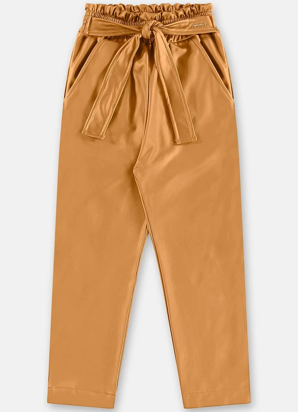 Up Baby - Calça Clochard em Cirrê Peluciado Marrom 3