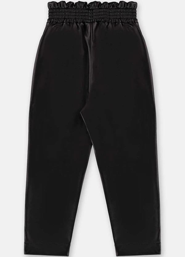 Up Baby - Calça Clochard em Cirrê Peluciado Preto 4