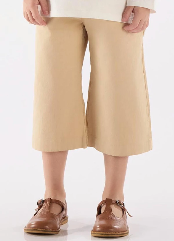 Up Baby - Calça em Sarja para Menina Bege