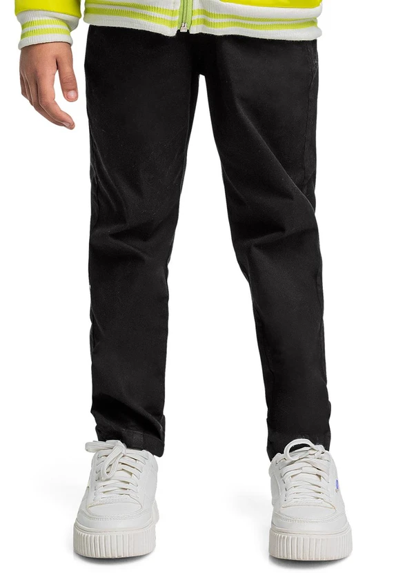 Quimby - Calça em Sarja para Menina Preto