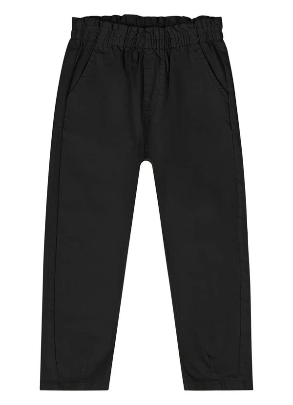 Quimby - Calça em Sarja para Menina Preto 5