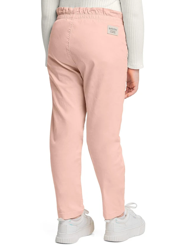 Quimby - Calça em Sarja para Menina Rosa 2