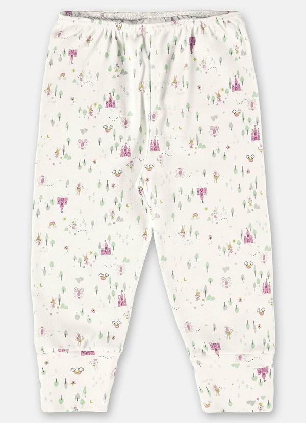 Up Baby - Calça Estampada Bebê Menina Bege 2