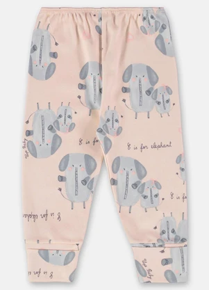 Up Baby - Calça Estampada para Bebê Menina Rosa - UP BABY