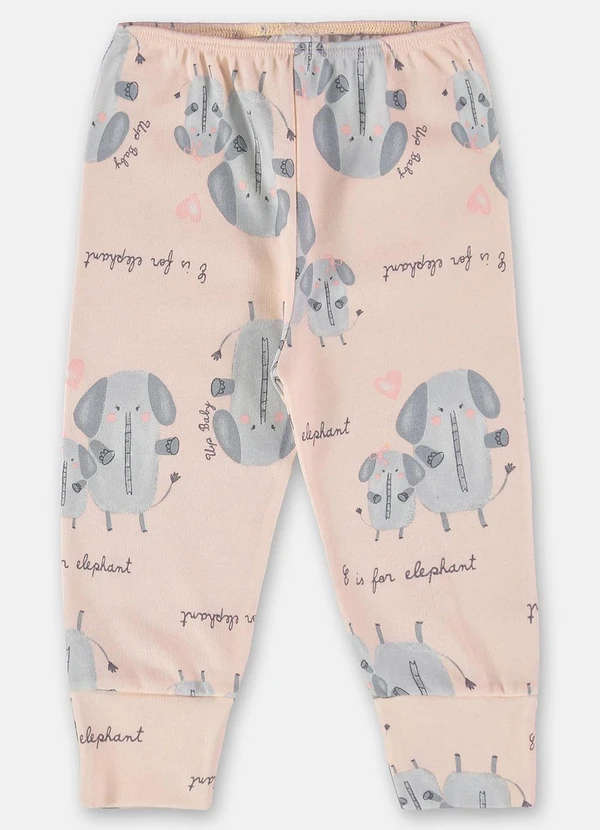 Up Baby - Calça Estampada para Bebê Menina Rosa