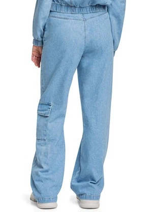 Gloss - Calça Jeans Wide Leg Juvenil Azul - GLOSS