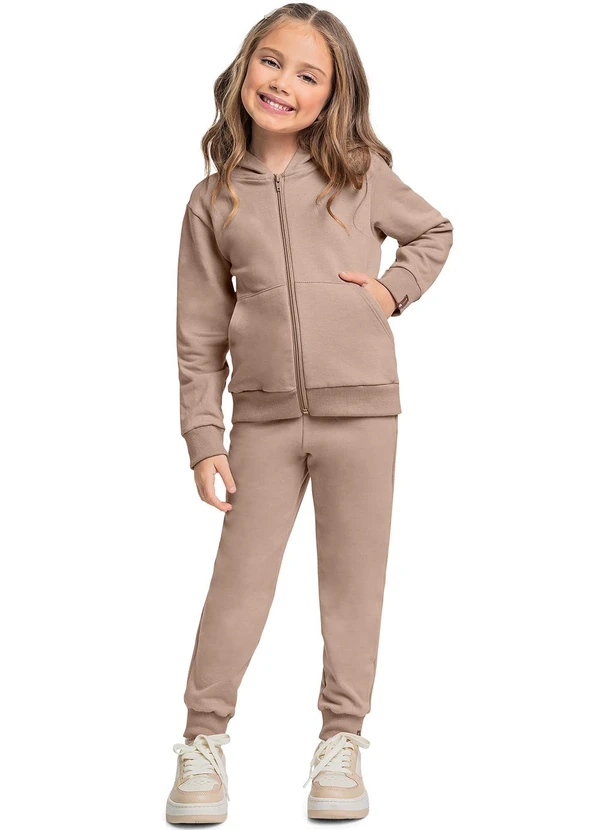 Quimby - Calça Jogger para Menina Marrom 3