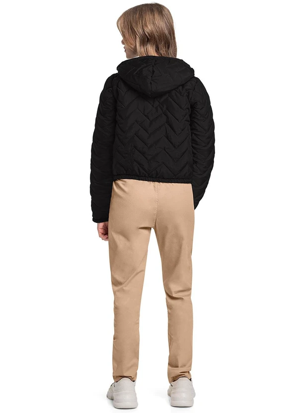 Gloss - Calça Juvenil para Menina em Sarja Marrom 4