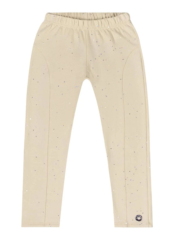 Quimby - Calça Legging com Glitter Bege 3
