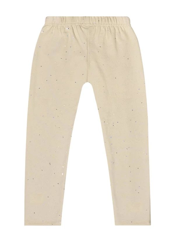 Quimby - Calça Legging com Glitter Bege 4