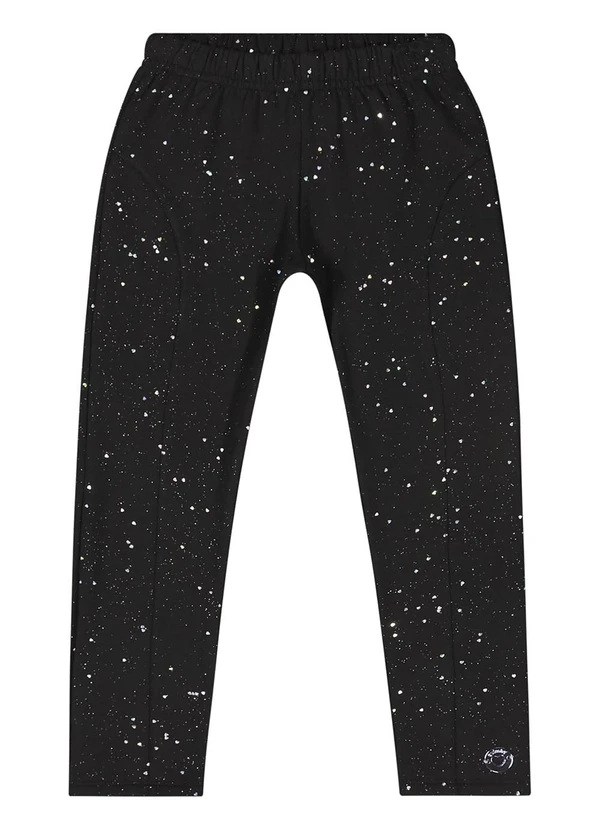 Quimby - Calça Legging com Glitter Preto 5