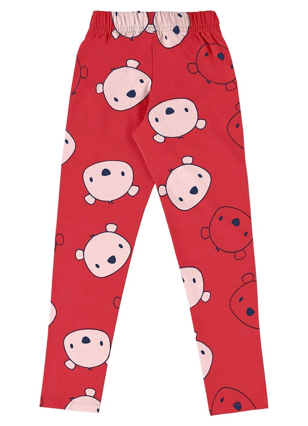 Bee Loop - Calça Legging em Cotton Vermelho 2