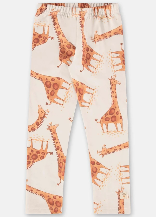 Up Baby - Calça Legging em Malha Peluciada Bege 3