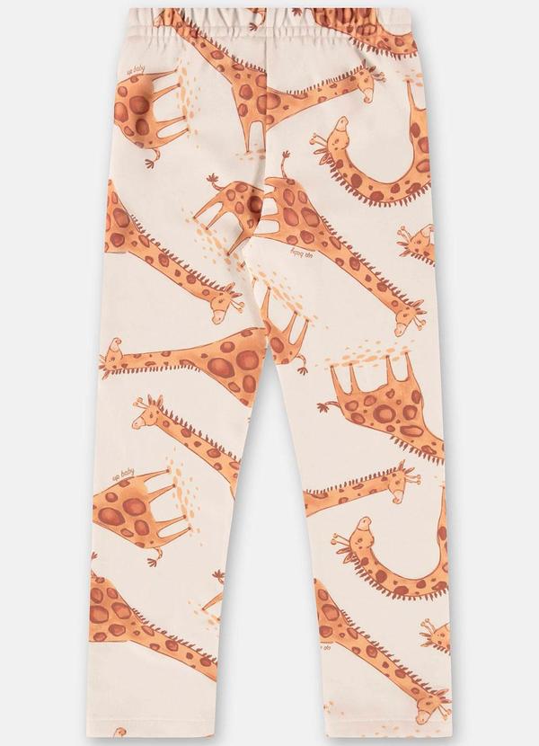 Up Baby - Calça Legging em Malha Peluciada Bege 4