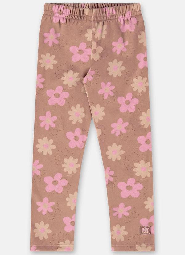 Up Baby - Calça Legging em Malha Peluciada Marrom 3