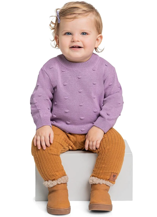 Quimby - Calça Legging para Bebê Menina Marrom 4