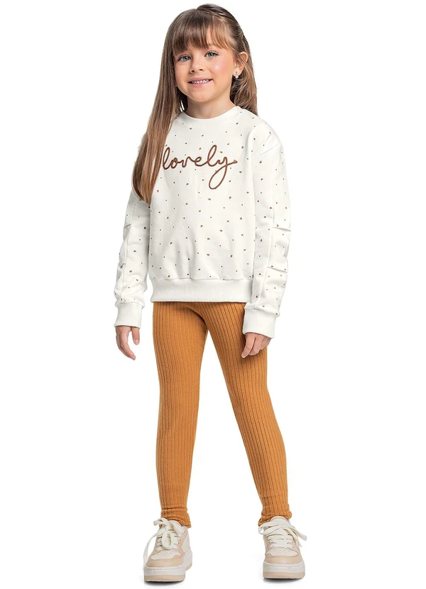 Quimby - Calça Legging para Menina Marrom 2