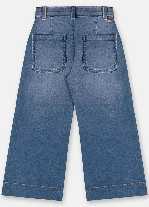 Up Baby - Calça Menina em Jeans com Elastano Azul 4