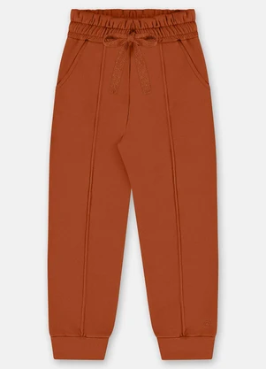 Up Baby - Calça Menina Molecotton Marrom - UP BABY