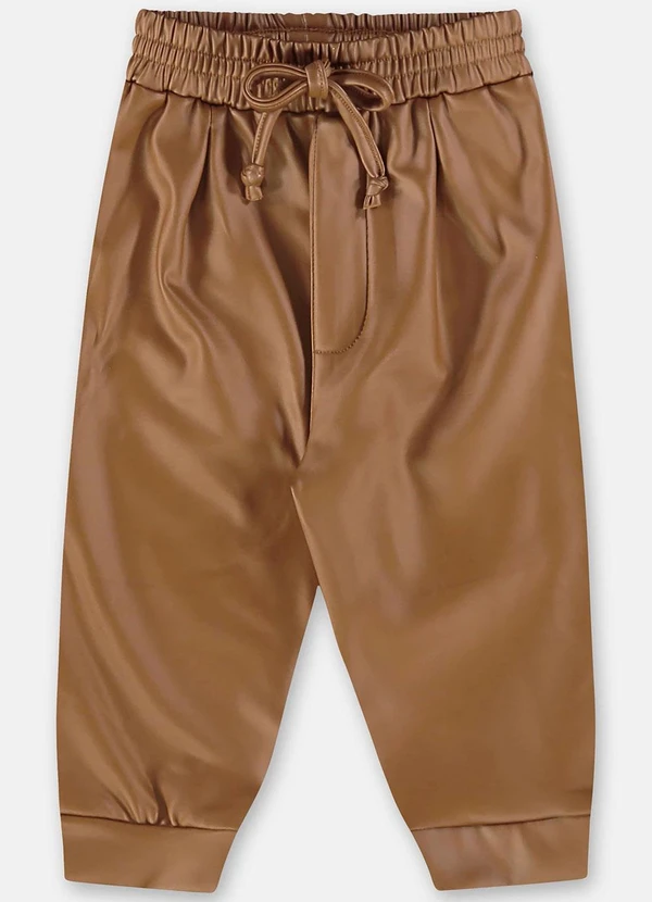 Up Baby - Calça Peluciada para Bebê Menina Marrom 3