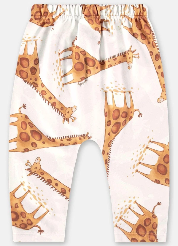 Up Baby - Calça Saruel para Bebê Menina Bege 2