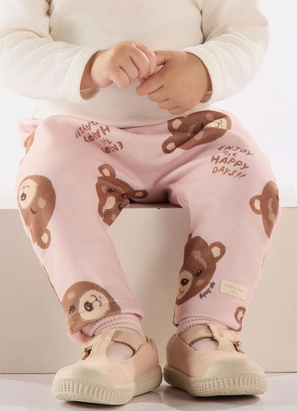 Up Baby - Calça Saruel para Bebê Menina Rosa