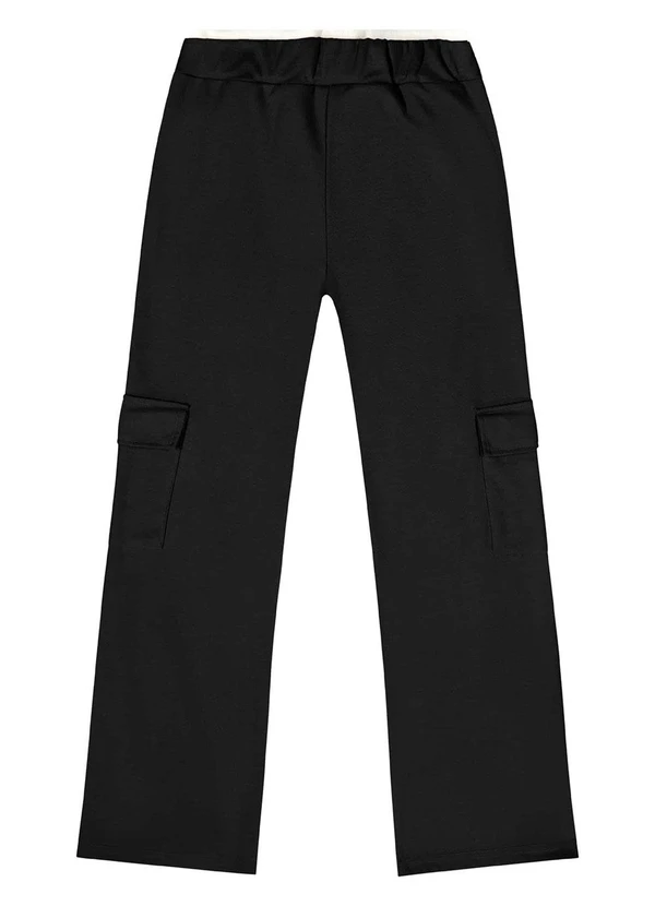 Gloss - Calça Wide Leg Juvenil Preto 4